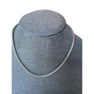 Vintage Italian Sterling Silver Mesh Chain Necklace 17" Lobster Clasp 15.9g